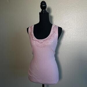 Baby Pink Venezia Beaded Y2K Tank Top – Fairycore 2000s Cami